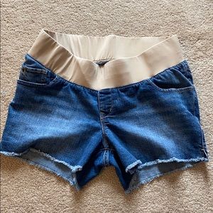Maternity jean shorts